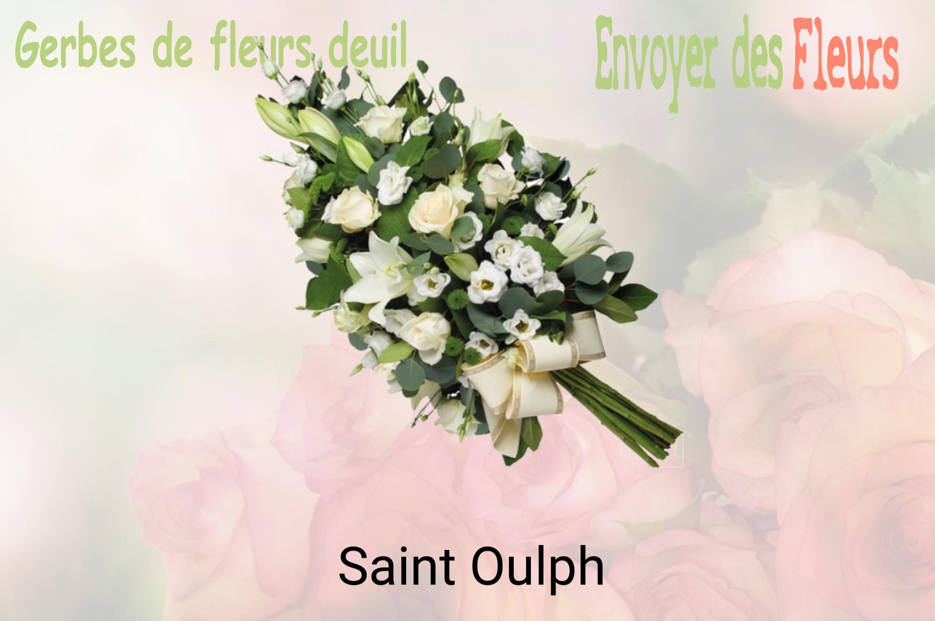 Gerbe de fleurs de deuil livrée à Saint-Oulph